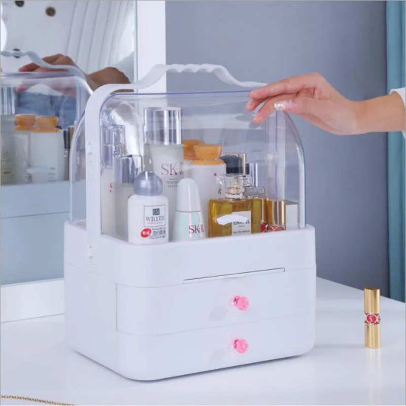 

New large-capacity cosmetic storage box multi-function waterproof and dustproof portable drawer cosmetics organizer
