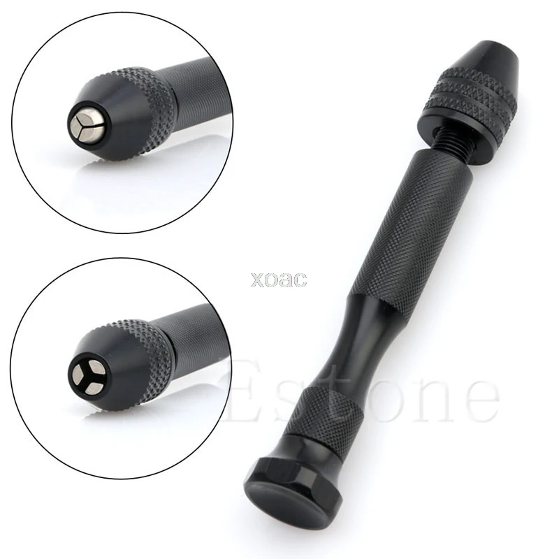 

Mini Manual Aluminum Hand Drill Chuck Twsit Micro Drill Bit Tools 0.3-3.2mm Clamping range 90mm Hand Tool M12 dropship