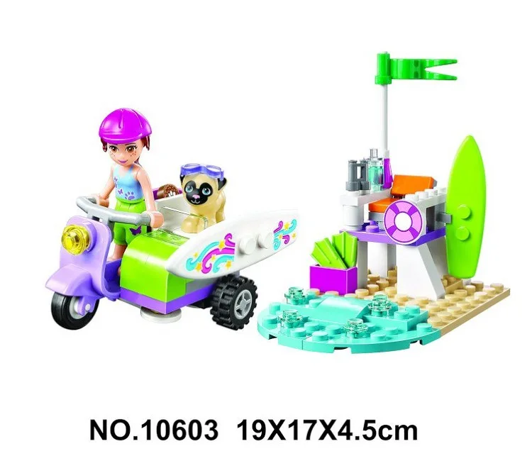 

Hot 10603 Bela Friends Series Mia's Beach Scooter lookout Model Building Block Bricks Compatible With LEPIN Friends 41306