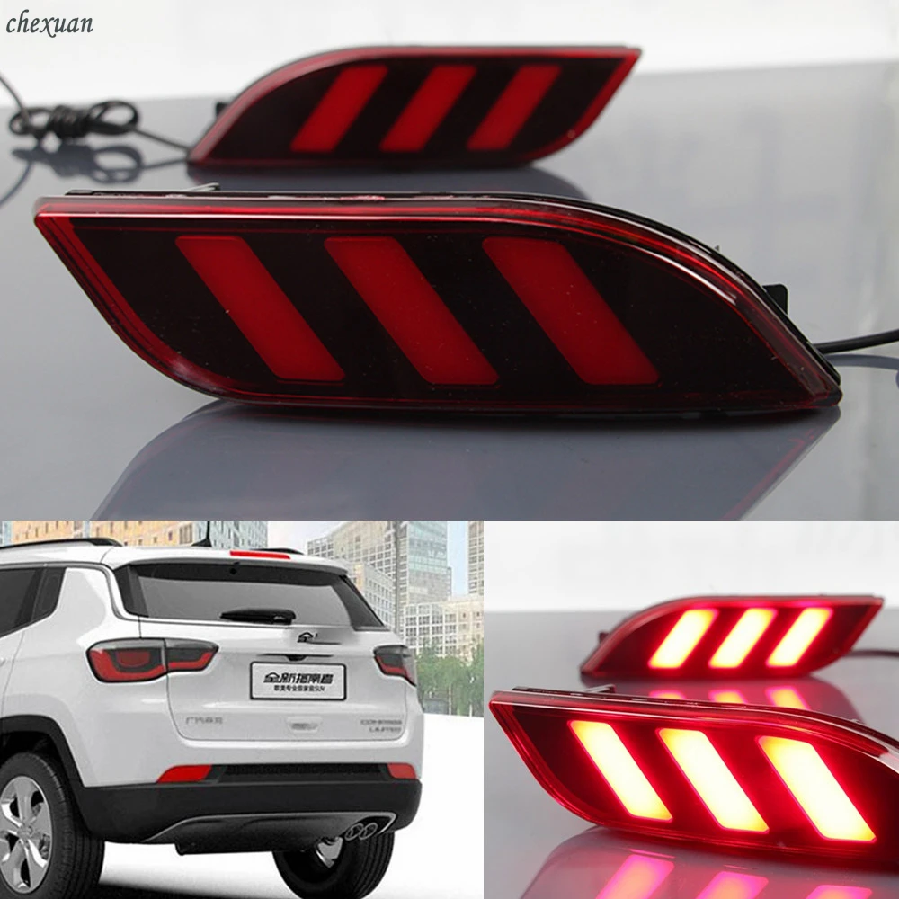 CSCSNL 1 set For Jeep Compass 2017 2018 12V Car Multi functions Rear Light Back Fog Light Brake