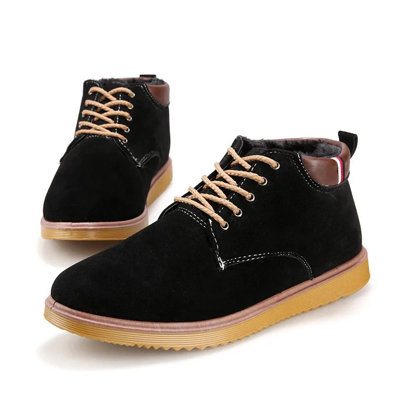 Size 39 44 New Men Warm Winter Snow Boots Casual Men s Thick Cotton Shoes Hot