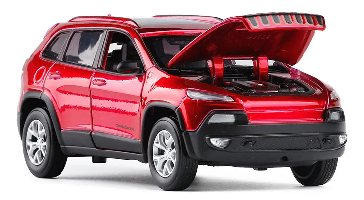 1:32 Jeep Grand Cherokee SUV литая модель легкосплавных автомобилей модель игрушки оттягивающийся звуковой светильник автомобиль игрушка Черный Красный Серебряный для детей подарки на день рождения