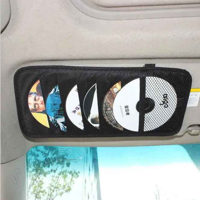 Buy Fashion Car CD Holder Auto Visor DVD Disk Card Case Clipper Bag Car Styling