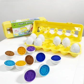 

Hot 12 eggs/set Education Learning toys Mixed Shape Wise Pretend Puzzle Smart Eggs Baby Kid Egg Learning Puzzles for Children