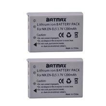 2 stks 3.7 v 1200 mAh EN-EL5 EN EL5 ENEL5 batterijen Li-ion Camera Batterij Voor Nikon Coolpix P90 P100 P500 P510 P520