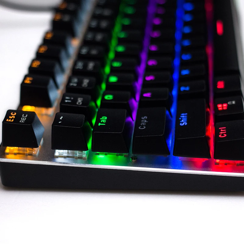 Metoo Mechanical Keyboard 87/104 Anti-ghosting Luminous Blue Black Switch Backlit wired Gaming Keyboard Russian/English/Spainsh