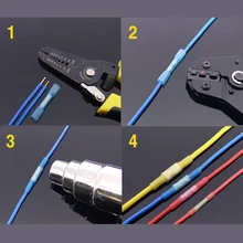 100pcs electrical terminals wire connectorl Colorful Heat Shrink Butt Electrical Crimp Terminals Wire Cable Connectors 540pcs heat shrink wire connectors electrical terminals kit crimp connector insulated sleeve assortment butt connectors with box