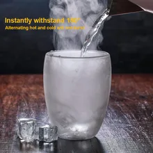 Двухслойная термостойкая стеклянная кофейная чашка для дома и кухни UD88