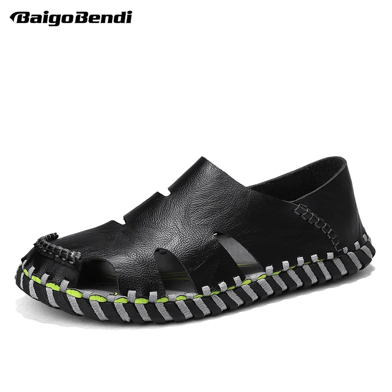 US Size Fishermen Close Toe Breathable Sandals Light Weight White Man Summer Slides Beach Shoes Casual