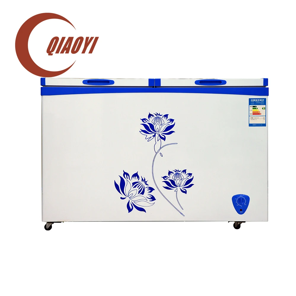 268L Double-Temperature Sliding Glass Door Ice Cream Freezing Chest Deep Freezer | Бытовая техника