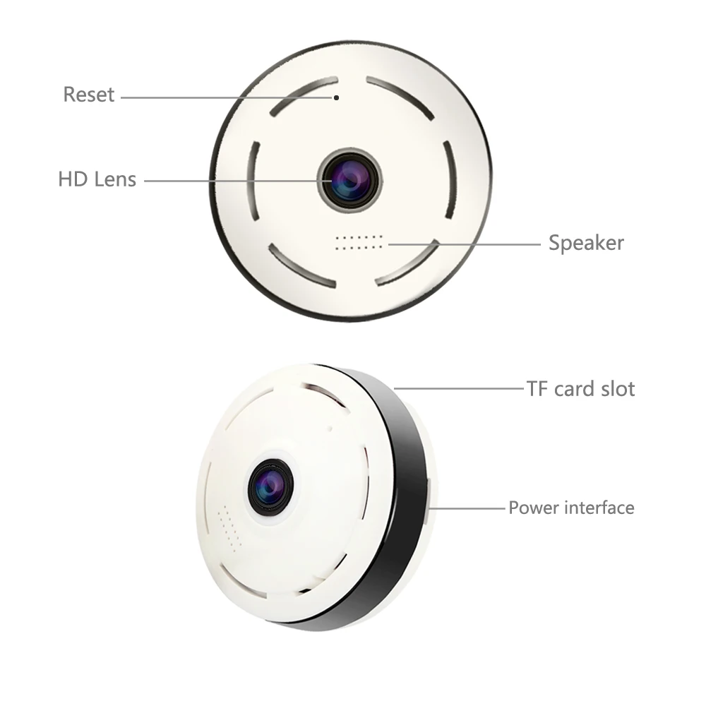Hiseeu камера безопасности Мини ip HD 1 3 мегапикселей 360 градусов полный вид эндоскоп