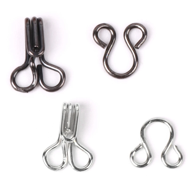 Bra Snap Button DIY Set Sewing Hooks and Eyes Closure Metal Snaps Fastener for Clothing 200-pcs, Black & White Dress Sewing Trousers Bra Snap Button DIY Set Sewing Hooks and Eyes Closure Metal Snaps Fastener for Clothing 200-pcs, Black & White Dress Sewing Trousers