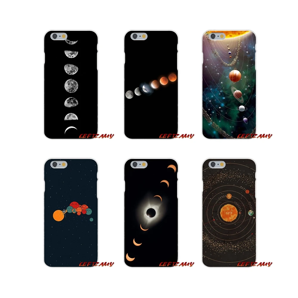 

For Huawei P Smart Plus Mate Honor 7A 7C 8C 8X 9 P10 P20 Lite Pro Transparent Soft Case Covers Fashion Space Eclipse of the Moon