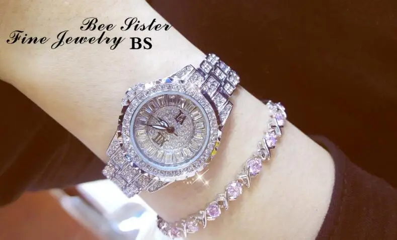 Летние высококачественные роскошные часы с кристаллами и бриллиантами, женские часы с большим циферблатом, полностью сверкающие стразы, нарядные наручные часы, Прямая поставка