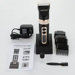 NK-8815 электрическая машинка для стрижки волос перезаряжаемый ЖК-дисплей регулируемая скорость триммер для стрижки волос универсальный