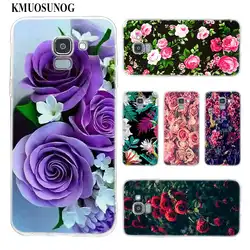 Прозрачный силиконовый чехол для телефона цветы с розами для Samsung Galaxy J8 j7 j6 j5 j4 j3 плюс 2018 2017 Prime