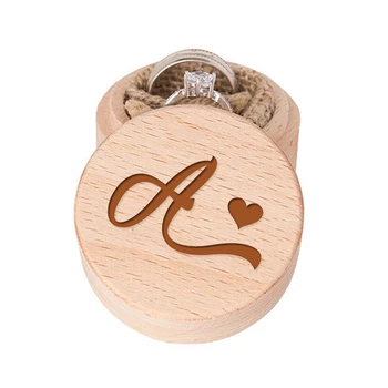 

Custom Initial Ring Box Monogram Engagement Ring Box Anniversary Gift Wood Ring Boxes Wooden Keepsake Box 21st Birthday Gift