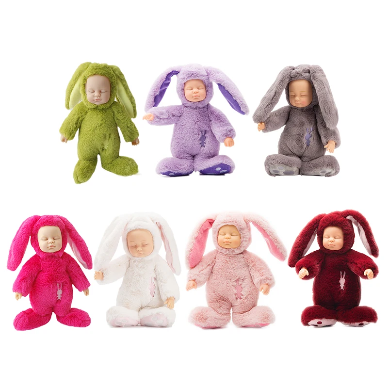 Plush Sleeping Dolls New Born Sleep Reborn Children New Company Lovely Stuffed Cute Family Toy for Kid Baby Gift Toy 23cm