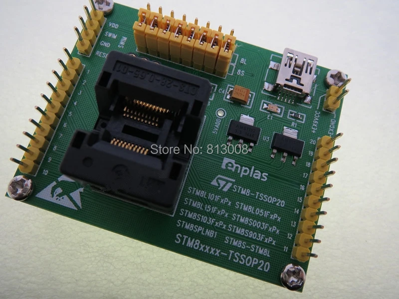 IC SOCKET STM8 TSSOP20 STM8L101 STM8L051 STM8L151 STM8S003F STM8S103F ...
