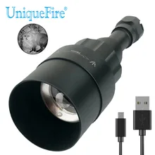UniqueFire 1605 IR 940NM светодиодный светильник-вспышка 75 мм объектив инфракрасный светильник с функцией ночного видения перезаряжаемый фонарь с usb-кабелем для зарядки