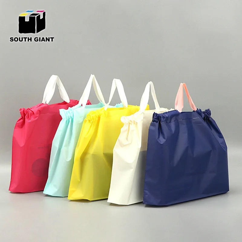

100pcs Custom EVA Plastic Shopping Bag with Logo for Retail Brand Garment Shoes Boutique Cosmetic DIY