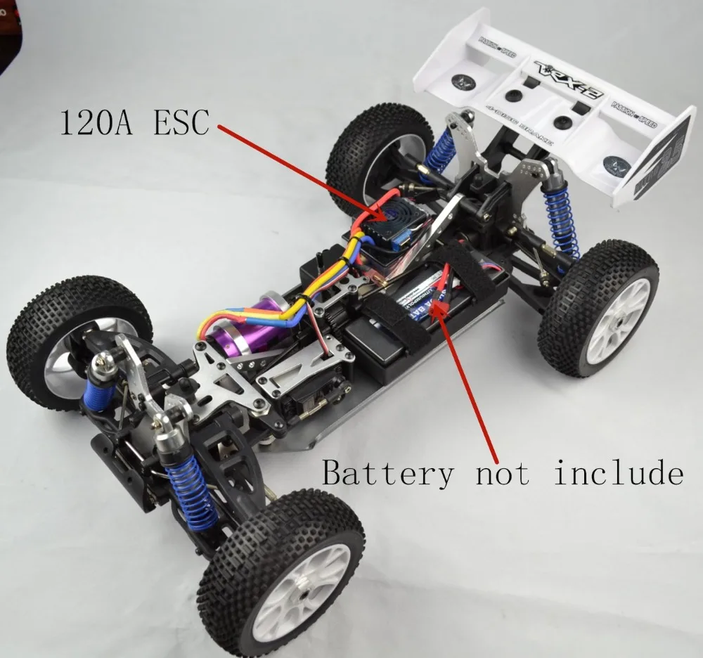 Аккумулятор и зарядное устройство не входят в комплект VRX Racing RH812 1/8 Бесщеточный Багги электрический пульт дистанционного управления автомобиль с 120A ESC