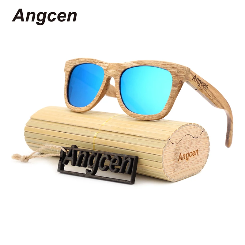 

Angcen new package fashionable restore ancient ways natural environmental protection man bamboo wood polarized sunglasses DA78