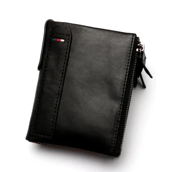 

Anti-theft Brush Anti-RFID Men's Wallet Multi-functional Vertical Wallet Purse Wallets for Bank Card ID Card 2019 New Fashion