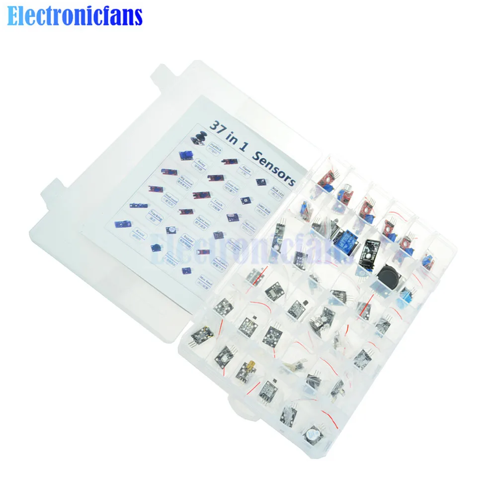 Комплект датчиков 37 в 1 для начинающих Arduino Raspberry Pi Обучающие ключи модуль s Ultimate с