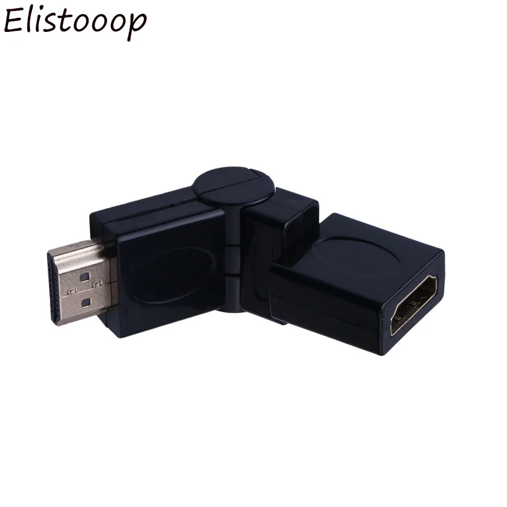 Elistooop HDMI 1 4 Угловой Тип к папа женскому 90 180 360 градусов вращающийся разъем