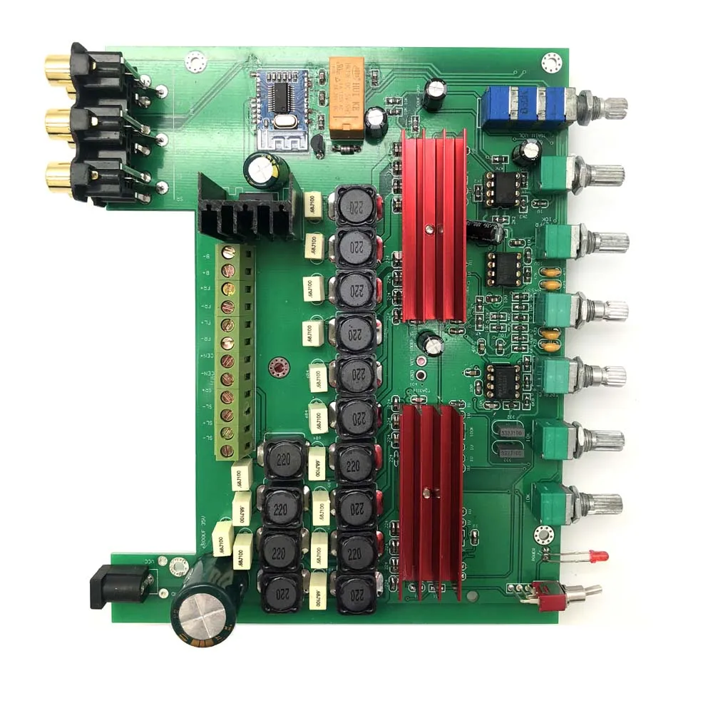 Lusya TPA3116 5.1 Bluetooth 4.2 Power Amplifier Board 100W*1+50W*5 With Treble Bass adjustment preamp T0332