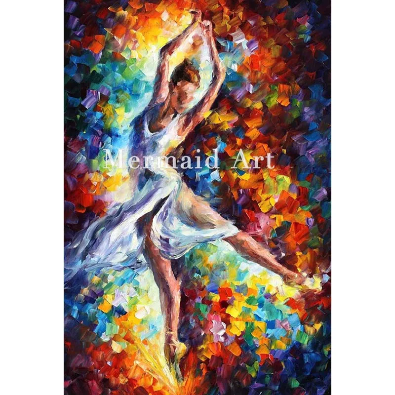 

Hand Painted Oil Painting Candle Fire Ballet On Canvas For Abstract Palette Knife Painting Living Room Wall Decor Artwork Fine