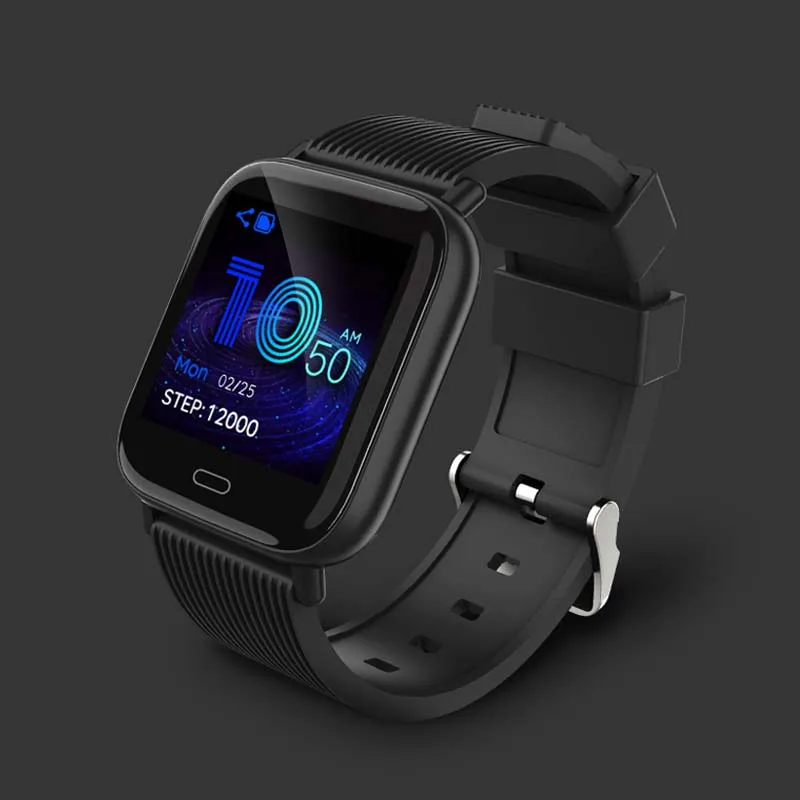 Фитнес-браслет Samrt, браслет для здоровья, фитнес-часы с измерением давления, цветной экран для xiaomi mi Band 4 - Цвет: Черный