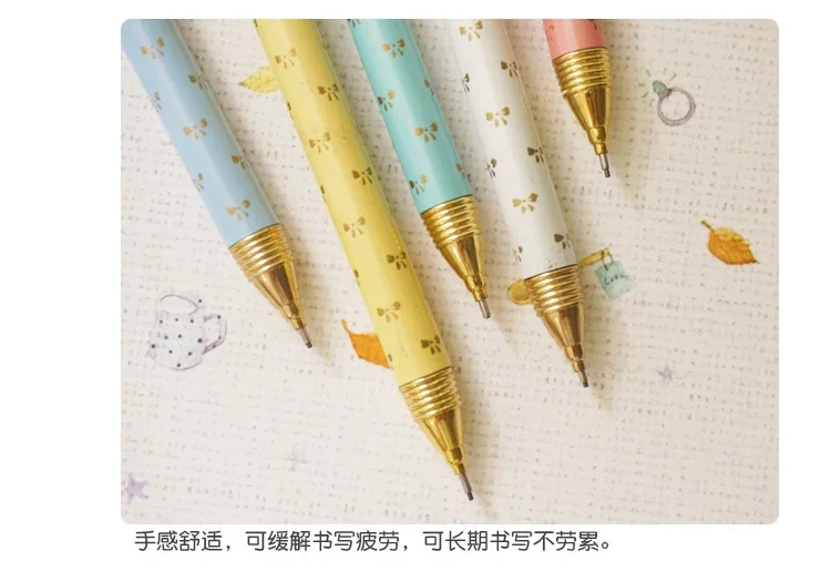 5 шт. Япония и Южная Корея канцелярские Симпатичные Перл Корона Автоматический карандаш творческий нажмите карандаш 0.7 М металлический стержень карандаш
