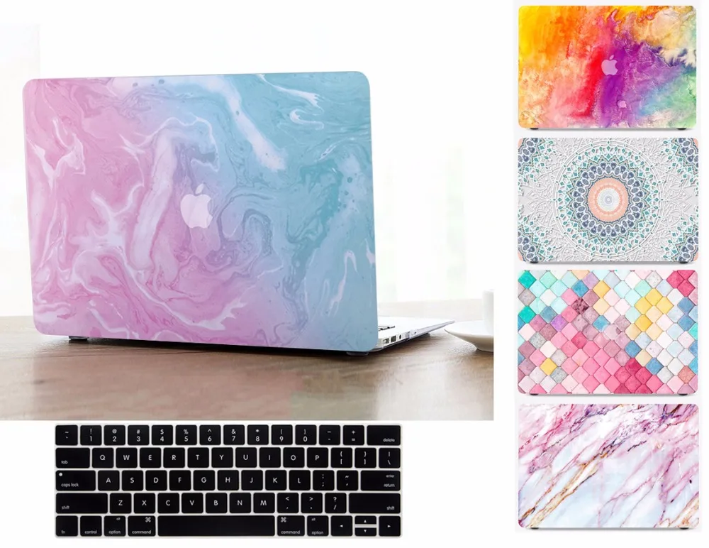 

Print Marble Pattern Hard Shell Case Keyboard Cover Skin Set For 11 12 13 15" Apple Macbook Pro Retina Touch Bar Air A1466 A1369