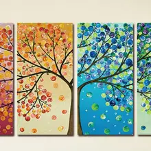Пользовательские Алмазная картина Полная площадь/круглые цветные листья дерево Пейзаж eigen foto Алмазная вышивка аксессуары eid box ima