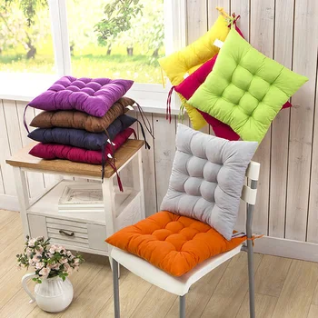 

2Pcs Winter Comfortable Cotton Seat Cushion Home Kitchen Office Decor Bar Seat Pad Sofa Pillow Buttocks Chair Cushions 40*40CM