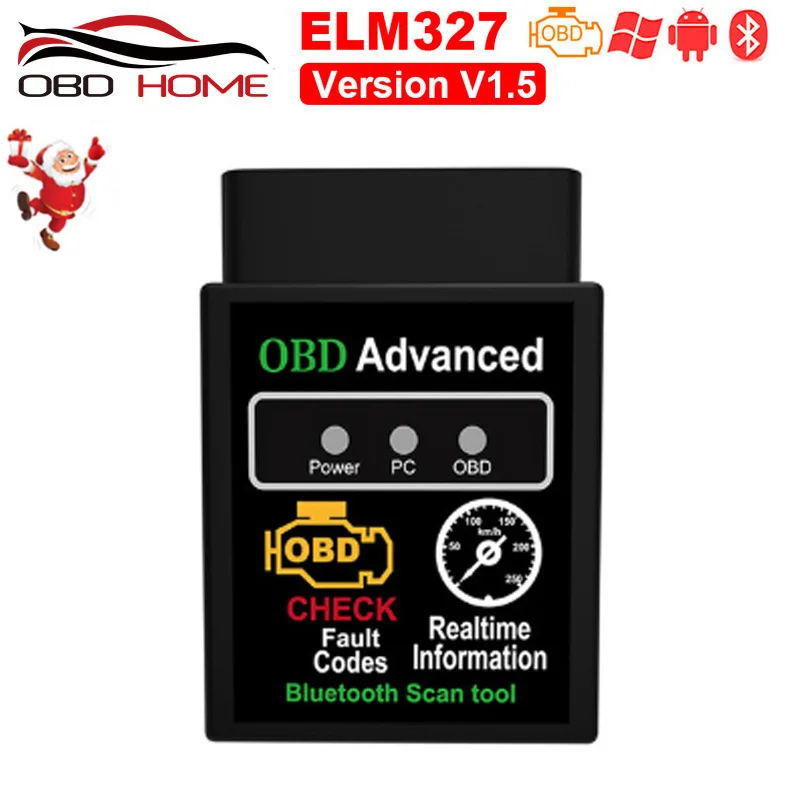 Мини ELM327 Bluetooth 2 0 Интерфейс V1.5 OBD2 OBD Авто диагностический инструмент ELM 327 работает