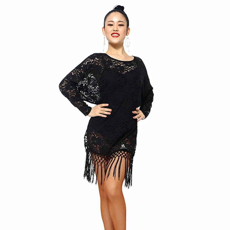 Чистая Латинской платье кисточкой для латинских танцев платье для женщины чача латинские salsa платье Одежда для танцев современные