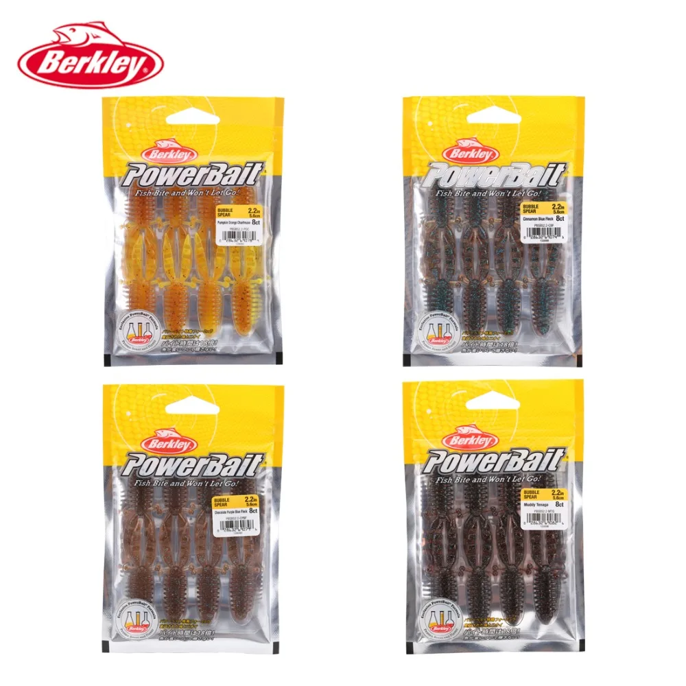 Бренд Berkley Powerbait PBSBS 8 шт./лот, мягкая рыболовная приманка, четыре цвета, 5,6 дюйма, см, силиконовая приманка для рыбалки, снасти