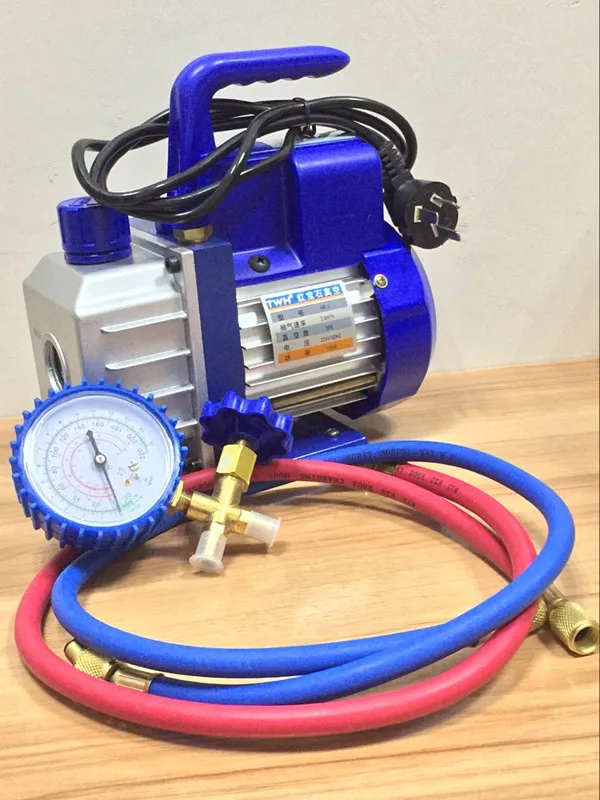 Free Shipping 220V 1L Rotary Vane Mini Refrigerant Vacuum Pump for Air