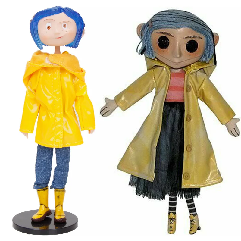 

NECA Movie Coraline & the Secret Door Raincoat PVC Action Figures Children's toys Caroline Girl Christmas Present