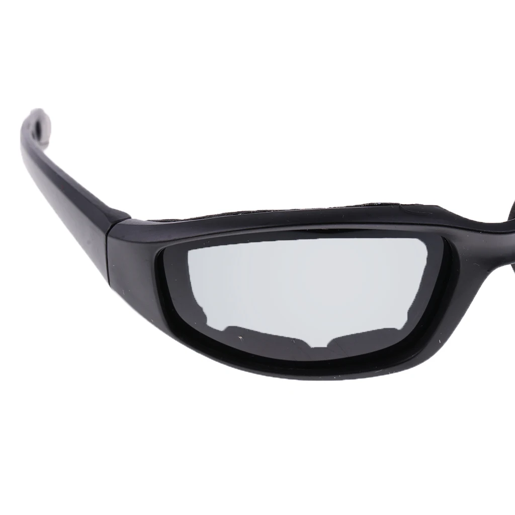 Motorcycle Motorbike Riding Travel Glasses Wind Resistant Padded Gray