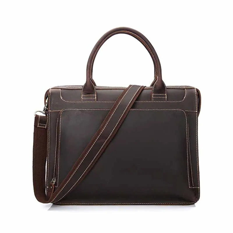 

Crazy Horse Cowhide Leather Laptop Travel Crossbody Shoulder Messenger High-capacity Leisure Business Man's Handbags BF1228