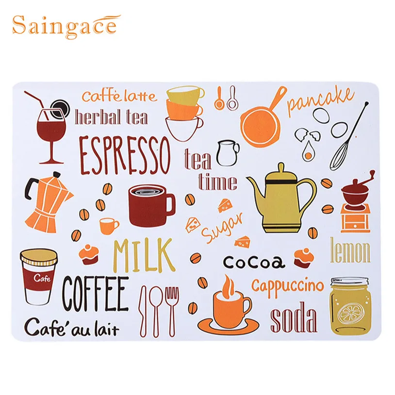 الأوروبية الطباعة الغربي الجدول حصيرة PP البلاستيك مكافحة الساخنة العزل الوسادة مكان حصيرة u70801