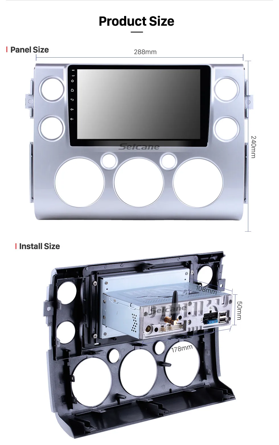 Cheap Seicane Android 9.0 4G RAM Car Head Unit Radio Audio GPS Multimedia Player For Toyota FJ CRUISER  2007 2008 2009 2010 2011-2018 18