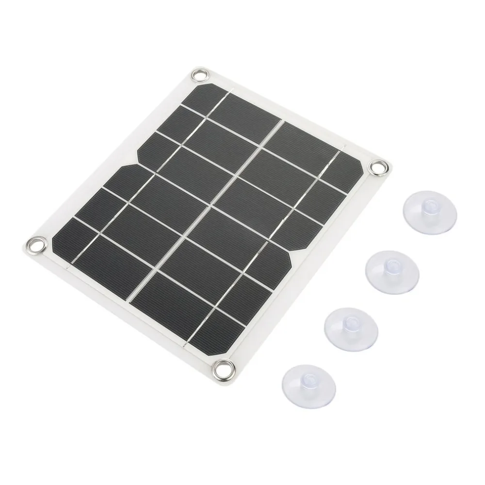 

(Ship From DE)5W Monocrystalline Flexible Solar Panel Module Outdoor Solar Charging Device Off Grid RV Solar Power System