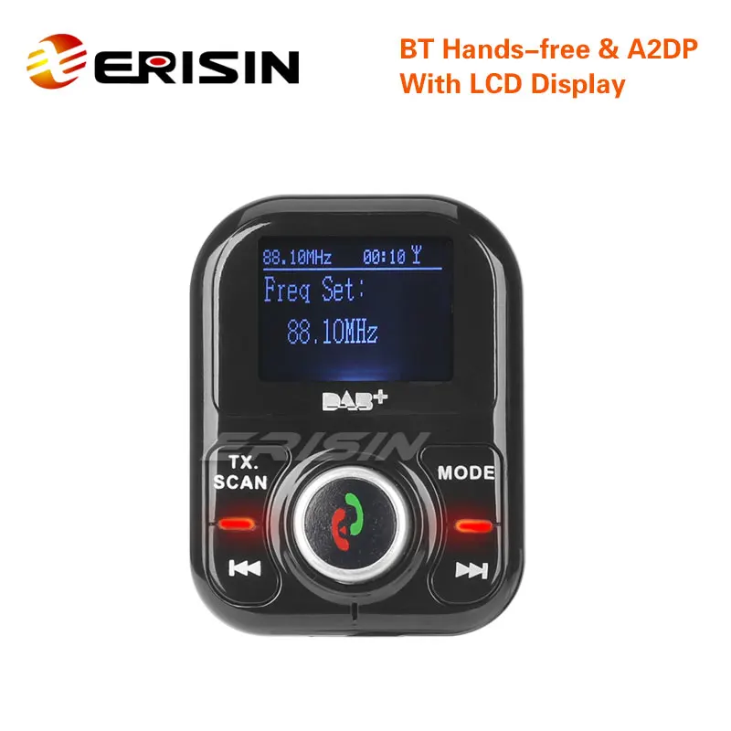 Erisin ES361 USB DAB+ цифровое радио lcd A2DP Bluetooth SD RDS fm-передатчик