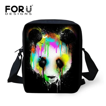 

FORUDESIGNS Colorful Printing Animal Panda Messenger Bag for Women Casual Mini Cross Body Shoulder Bag Small Handbag Phone Bag