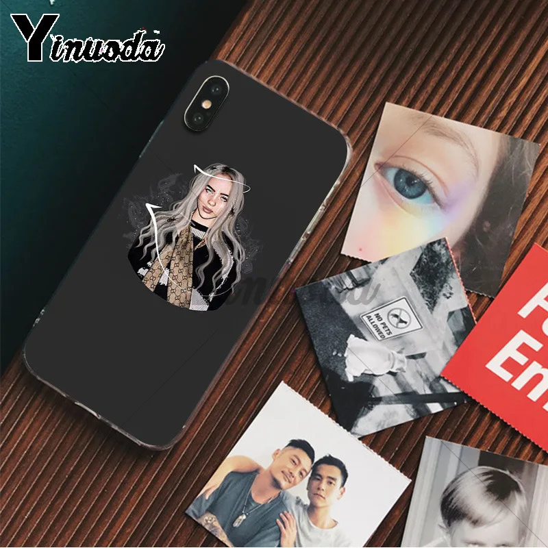 Yinuoda Billie Eilish 13 Девушка ТПУ чехол для телефона оболочка для Apple iPhone 8 7 6 6S Plus X XS MAX 5 5S SE XR Чехлы для мобильных телефонов